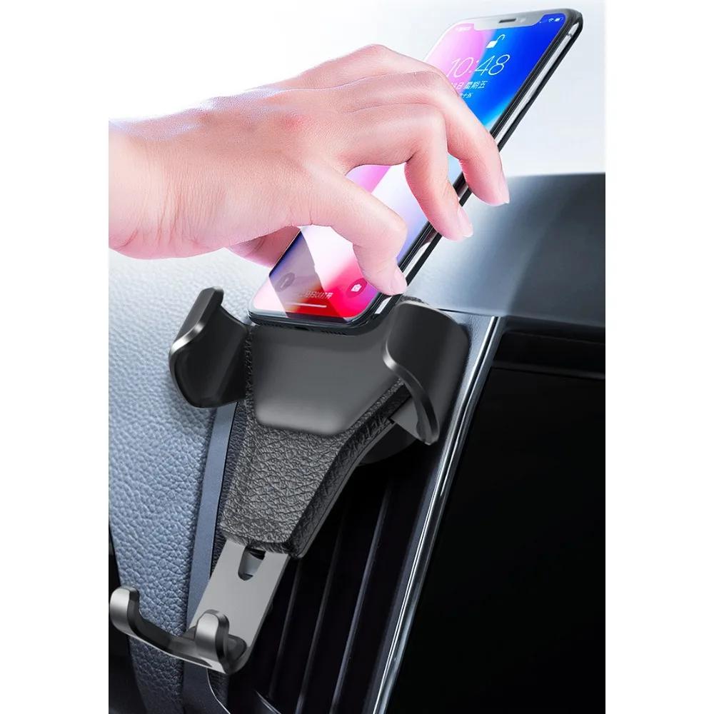 Auto Phone Holder Universal Air Vent Clip Mount Mobile Car Gravity Stand Smartphone GPS Support for IPhone 13 12 Xiaomi Phone