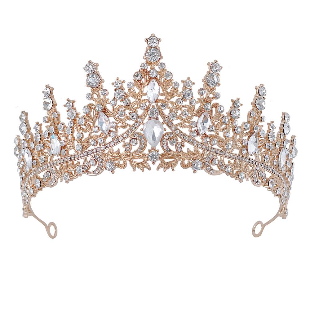 New Wedding Crown Headdress Bride Elegant Luxury Rhinestone Wedding Dinner Wedding Style Crown
