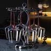 Elegant Burgundy Wine Glass Set 550ml Crystal Stemware With Rack Decanter Modern Minimalist Home Bar Collection
