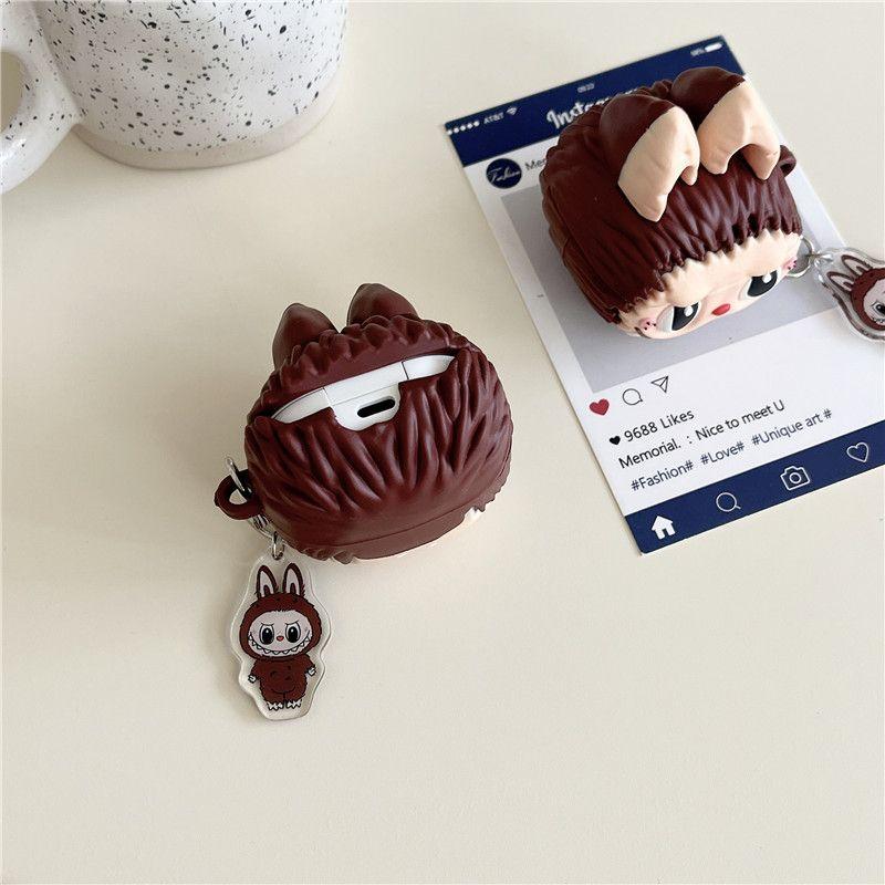 Labubu Toy Silicone Shockproof Protective Earphone Cover Case For Samsung Galaxy Buds FE/2 Pro/2/Pro/FE Case With Keychian