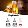 6 piece Chrome-Plated Brass Beer Line Connector G5/8 Thread Beer Brewing Equipment  Home Brewing