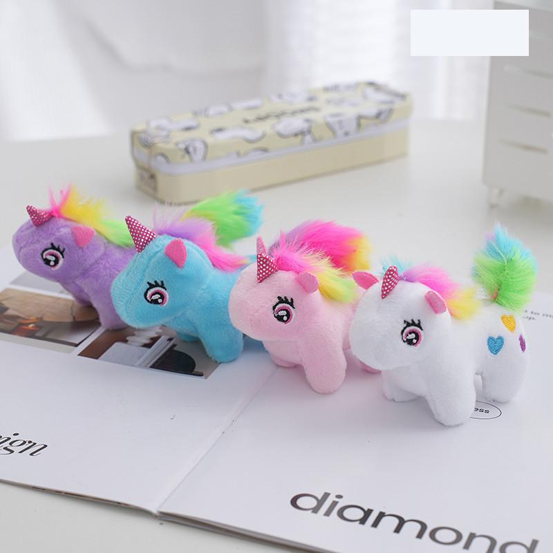 Theme Unicorn Cartoon Plush Toy Backpack Pendant Cute Keyring Decoration Gift
