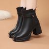 Fashion AIYUQI Women Winter Shoes Boots 2025 New Genuine Leather Fashion Women High Heel Boots Platform Natural Wool Warm Office Boots