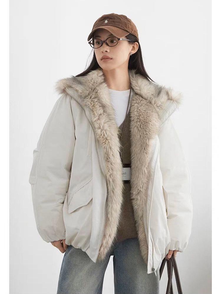 2026 Women's Winter Mountain Eagle Cotton Parka - Bud-shaped, Plus Velvet, Thick Korean Style Jacket