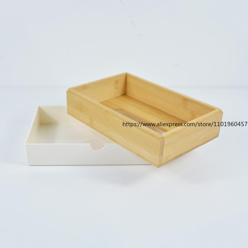 Japanese Style Desktop Bamboo Tissue Storage Box Simple Home Living Room Napkin Srorage Box