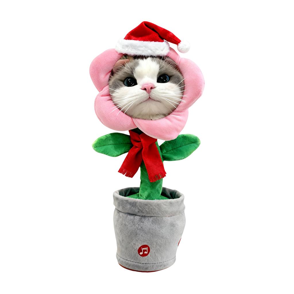 Customized Christmas Model Rechargeable Swing Singing And Talking Sunflower Toy
