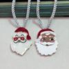 Santa Claus Necklace - Handmade Acrylic Pendant Cord, Personalized Christmas Sweater Chain