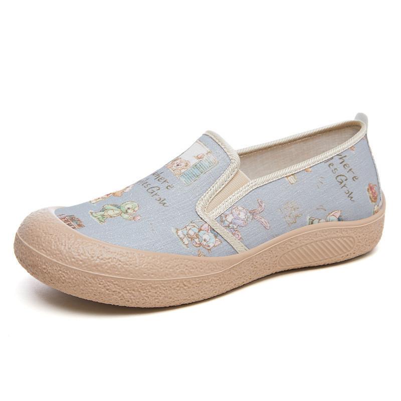 

Shoes women s 2025 spring new fashion breathable canvas shoes versatile non-slip casual shoes one pedal women s single shoes 41