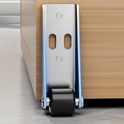 4 Pcs Telescopic Sliding Door Track Pulley Effortless Furniture Caster  Household