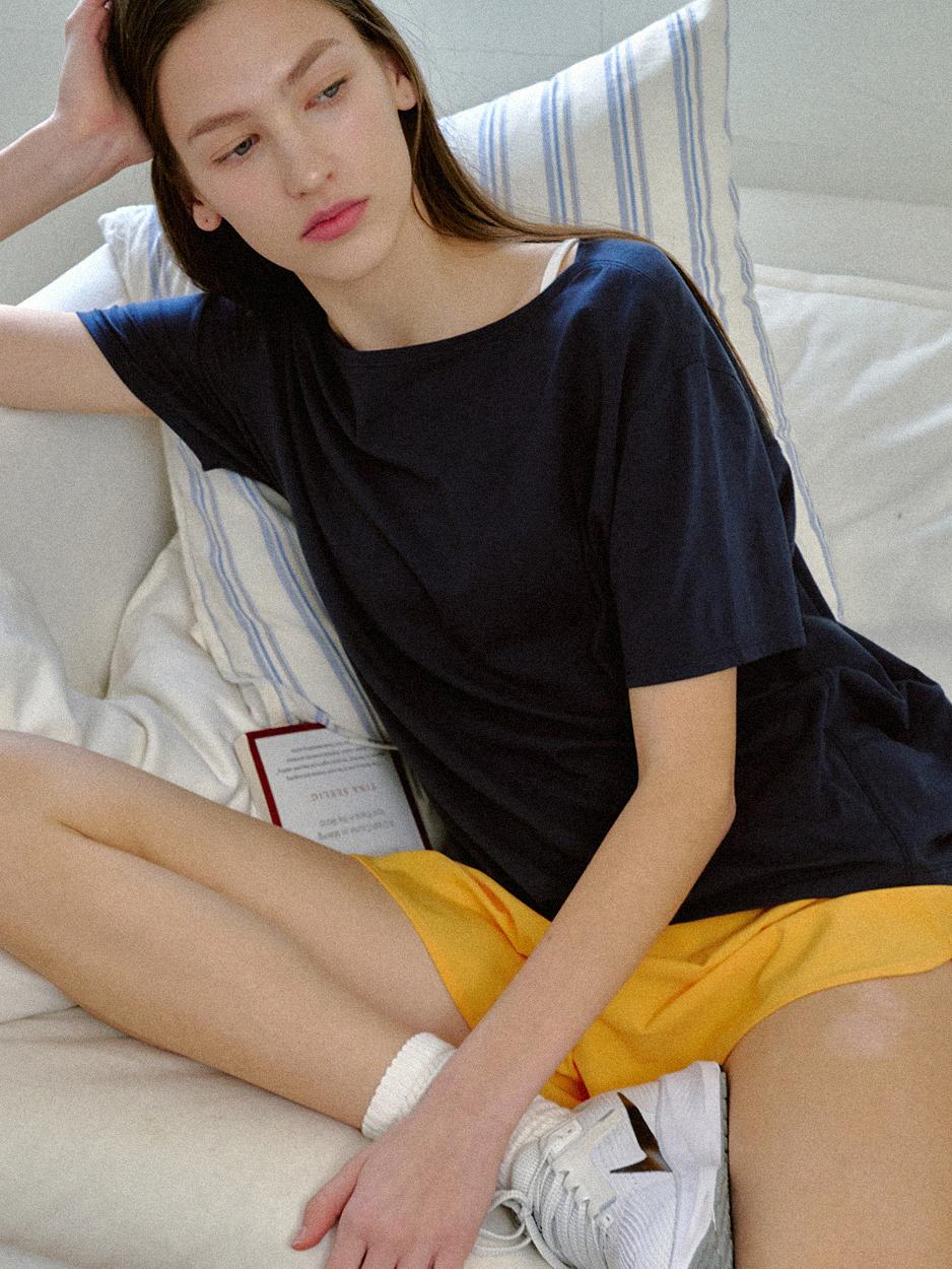 Formative Relaxed Fit Boat Neck Short Sleeve T-Shirt_Midnight Navy (Fmhst4015S) L