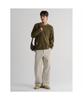 Dyed-Like Print Round Knit Yellowish Brown