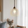 Nordic Minimalist Brass and Glass Pendant Light for Bedroom, Bedside, and Restaurant Ambience