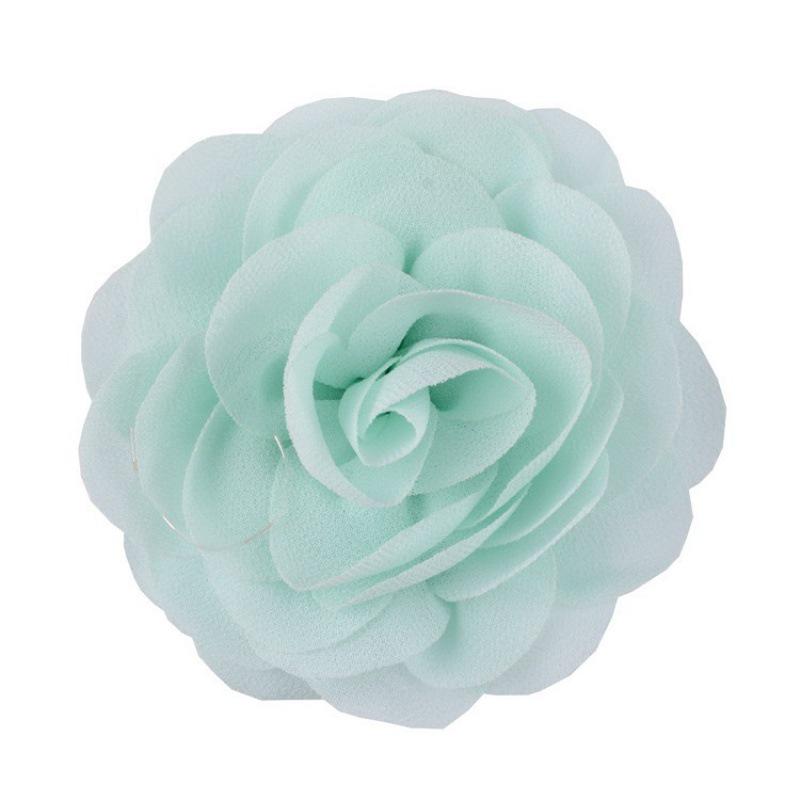 8cm Handmade Pearl Chiffon Rose Flower for Shoes, Hats, Clothing, and Headwear Accessories