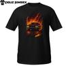 Flaming Muscle Car T-Shirt | Hot Rod Fire Trail Tee | Classic American Street