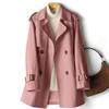 Giacca Antivento Casual da Donna di Media Lunghezza a Sezione Sottile con Cappuccio per Primavera e Autunno Antivento in Vita