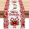 Candy Alphabet Print Tablecloth Seasonal Winter Holiday Kitchen Table Christmas Decorations For Indoor Family Gatherings