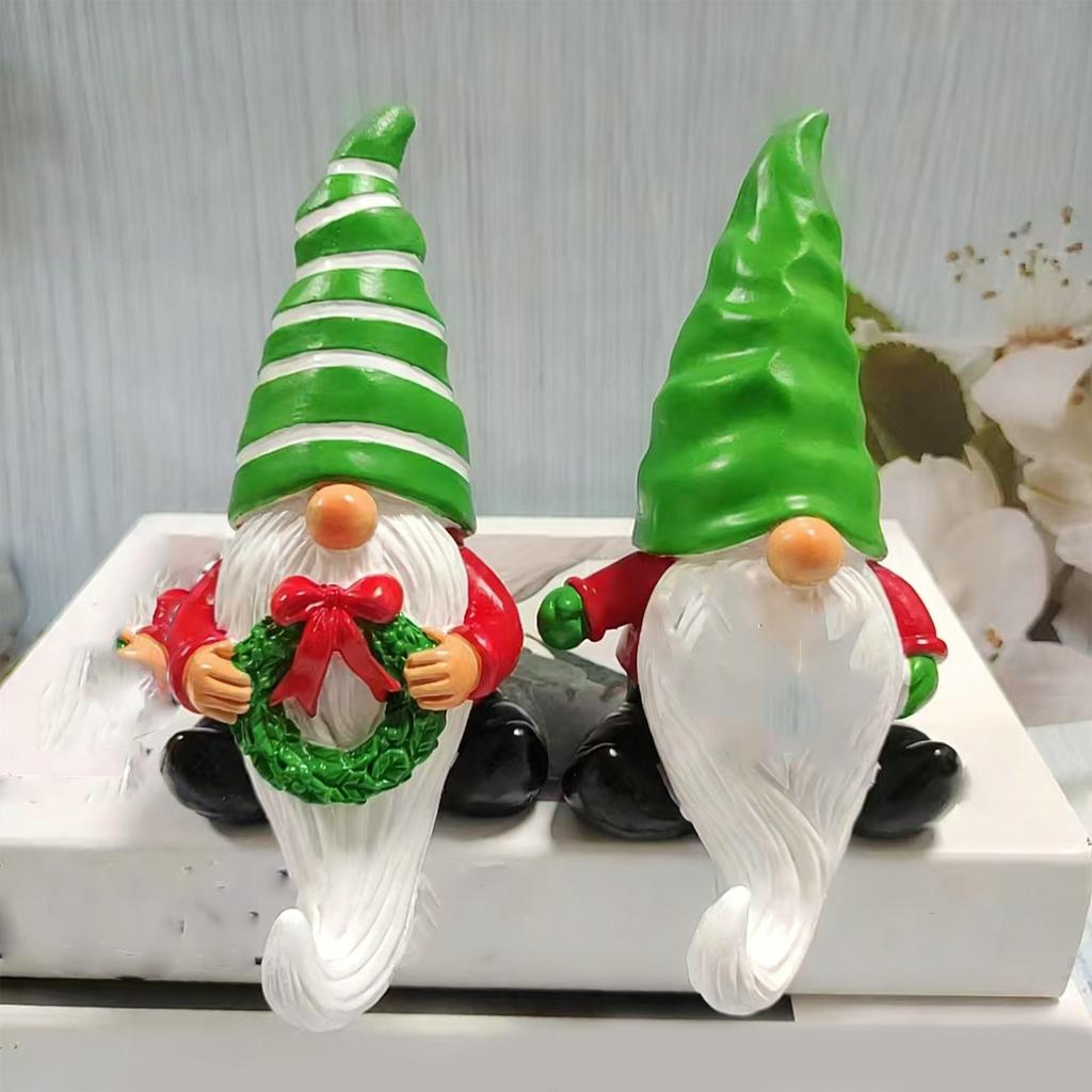 Christmas Dwarf Decorative Ornament, -Bearded Dwarf Hook Desktop Creative Festival Resin Ornament