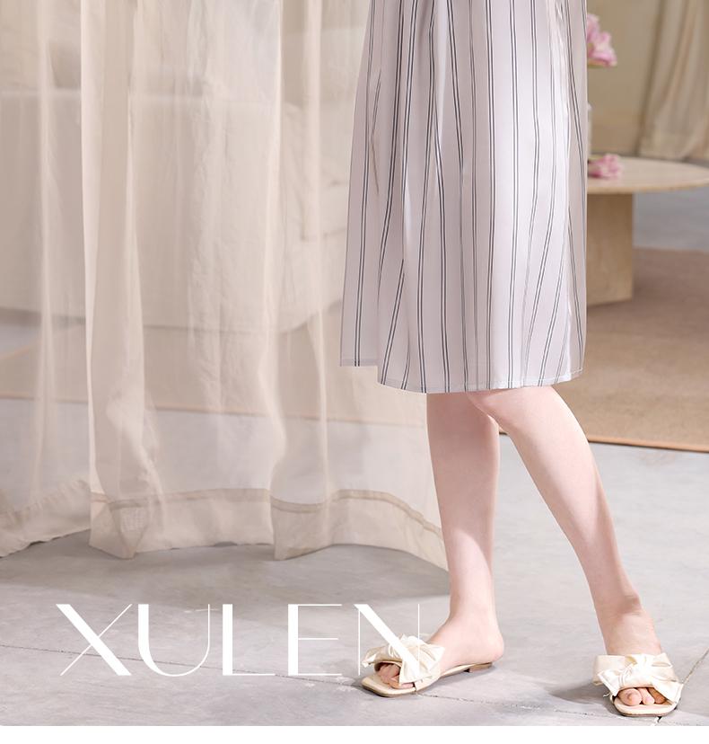 Xuan Liang [with chest cushion] sexy nightgown for women in summer, thin ice silk suspender, cool simulation silk home wear
