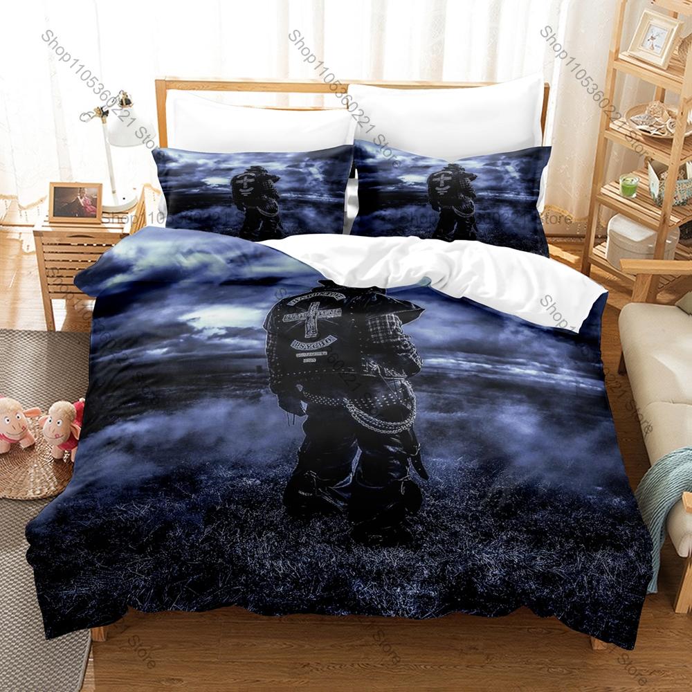Don Toliver Hardstone Psycho 3PCS Bedding Set Duvet Cover And Two Pillowcases Microfiber 3D Printed Singer Bed Linens Home Decor