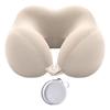 U-Shaped Neck Pillow Memory Foam Travel Neck Cushion Slow Rebound Neck Support Pillow with Storage Box for Cars Flights Home Office