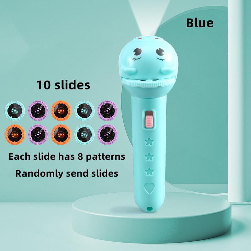 Animal Pattern Hand-held Projection Lamp - Early Education Children's Flashlight Parent-child Interactive Educational Toys