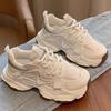 Fashion 2025 Spring New Women Shoes Non Slip Casual Shoes Breathable Mesh Comfortable Sneakers Lace-up Height Increase Vulcanized Shoes