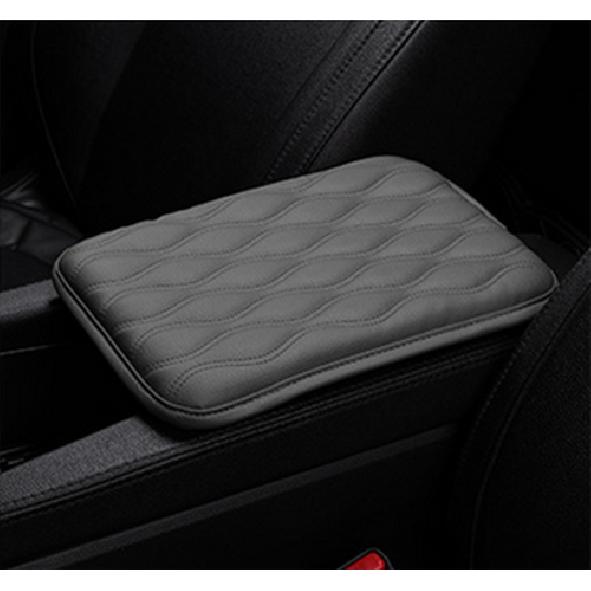 Grey PU Leather Car Armrest Pad Cover for Auto Center Console Box Cushion Mat