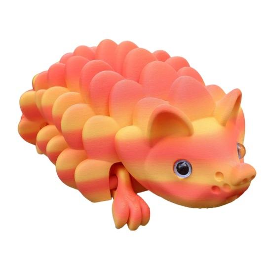 3D Printed Hedgehog Figurine Movable Joints Simulated Hedgehog Stress Relief Fidget Toy Home Office Desktop Decoration Ornament