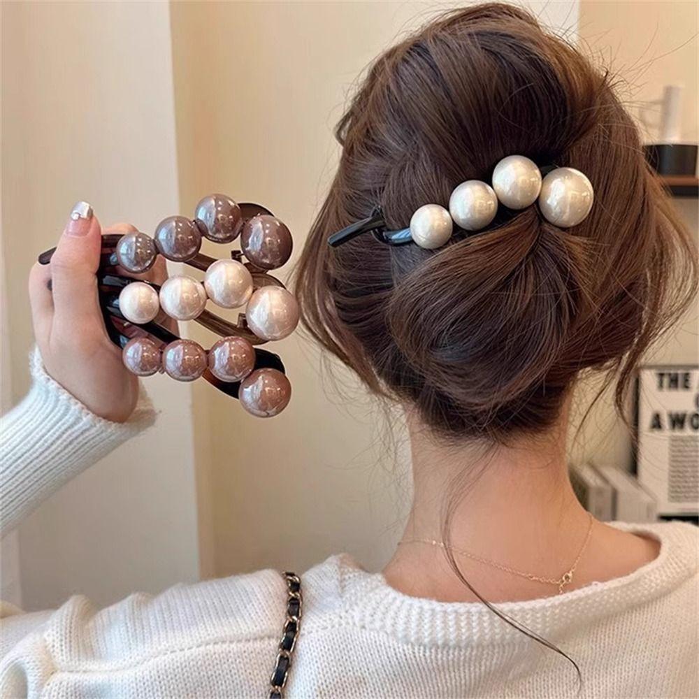 Smooth Barrette Solid Color Long Hair Holder Sweet Hair Accessories  Women Girls