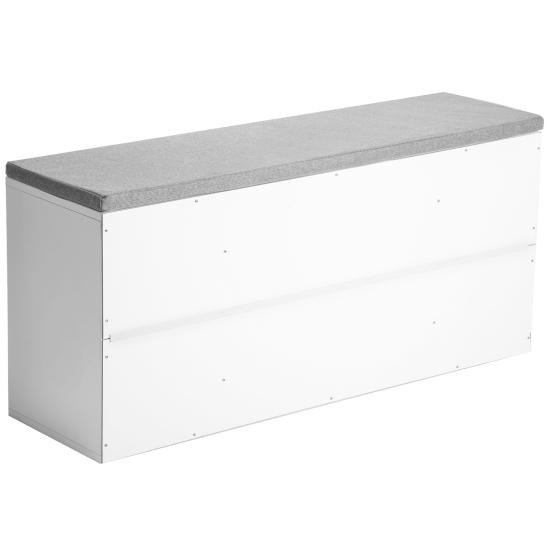 Modern Simple Chipboard Shoe Cabinet with Cushion Hallway Storage Shelf Rack