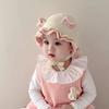 Fall Winter Knit Earflap Hat, Korean Flower Lace, Warm Thickened Toddler Infant Hat,