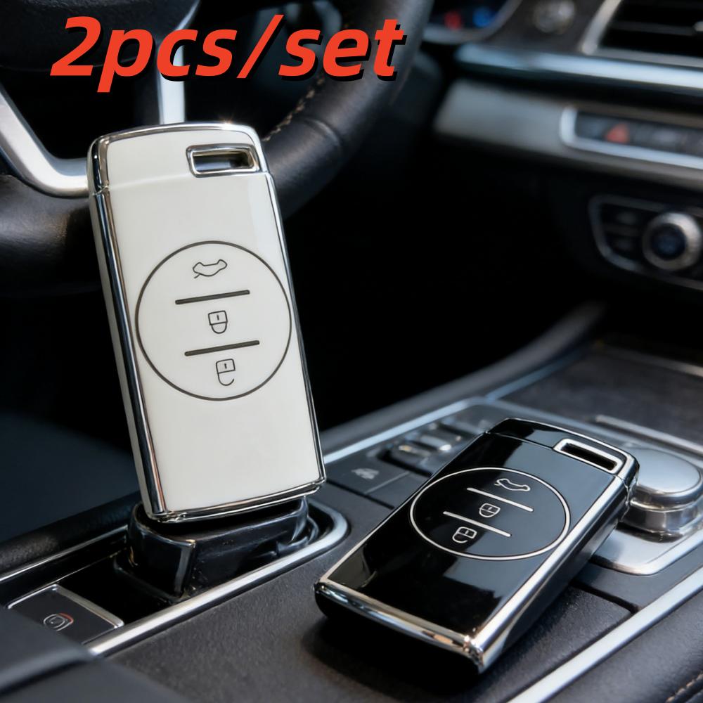 2Pcs Car Key Case Covers For Chery Tiggo 8 Arrizo 5 7 Pro Eq7 5X 3X Tiggo 7 Pro  Gx Key Holder Accessories