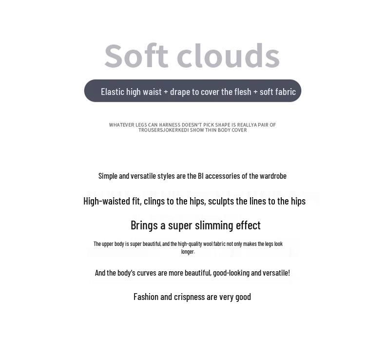 2026 New Petite Women's Grey Woolen A-line Pleated Short Skirt - Fluffy & Slimming Spring Style