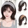 Hair Hoop Half Headband Wig Korean Style Short Wavy Bob Hair Women
