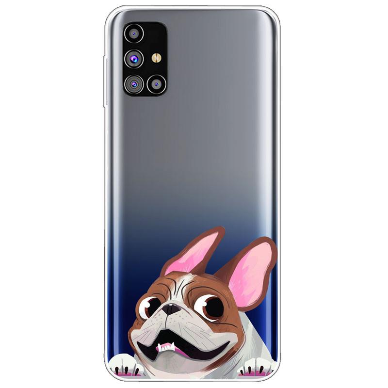 Clear Soft Cover for Samsung A31 A41 A51 A71 Case TPU Transparent Lovely Fashion Cases for Galaxy A71 Silicone Bumper Cat
