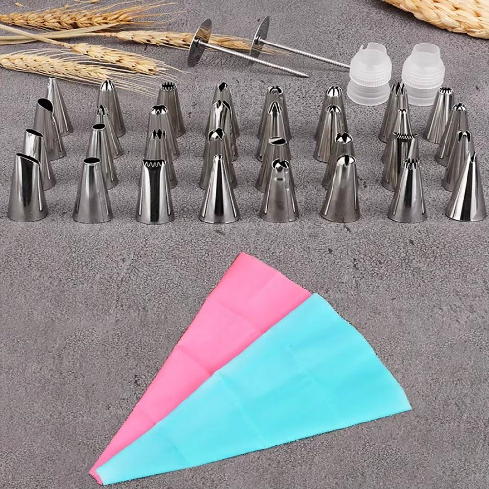 38Pcs/Set Creative Cake Decorating Nozzles Set Confectionery Pastry Bags  Kitchen Gadgets