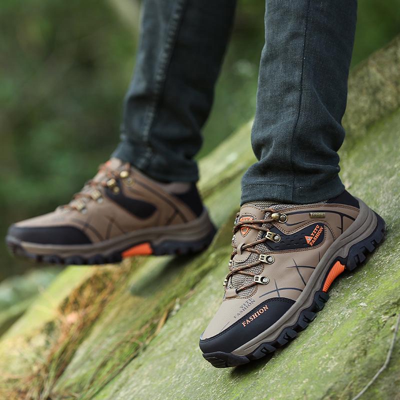Sneakers For Men Waterproof Anti-skid Anti-smashing Outdoor Climbing Mountain Hiking Boots Snow Boots 39-47