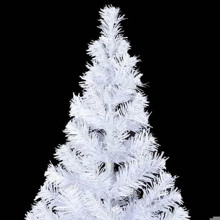 Arbre de Noël artificiel - MAISON EXCLUSIVE - Pré-éclairé 210 cm 910 branches - Blanc enneigé - LED USB 5V