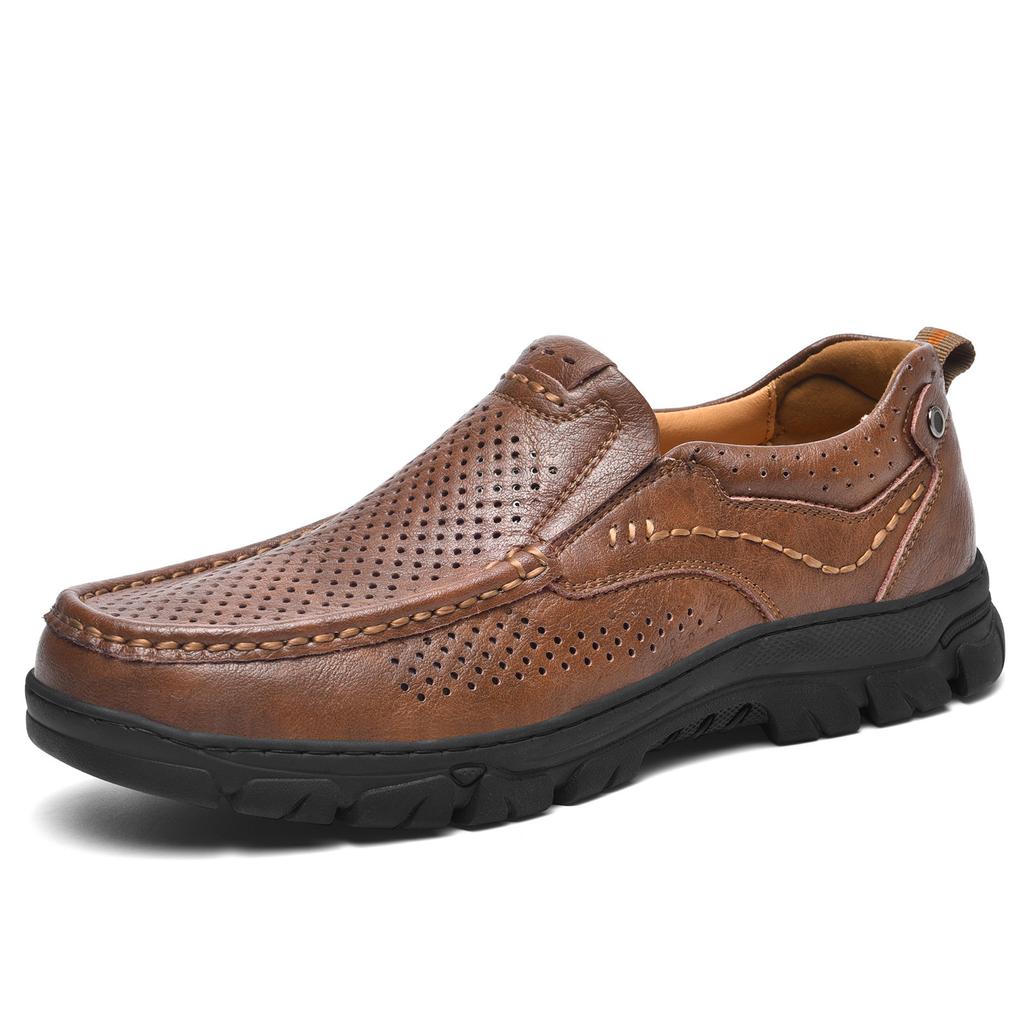 Independent Station 2025 Popular Leather Shoes Men's Leather Large Size Men's Outdoor Shoes Casual Leather Shoes Hiking Shoes