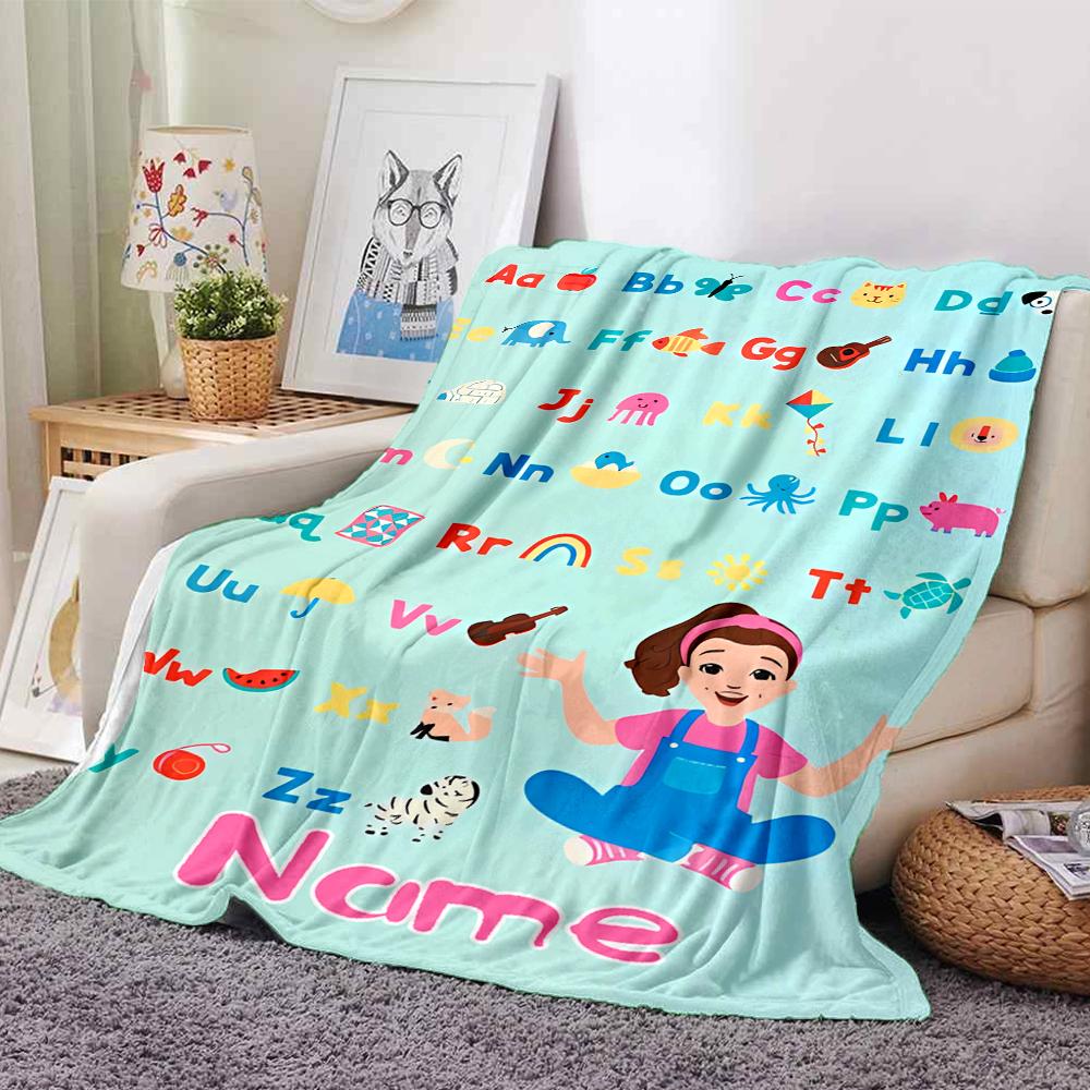 Customiz Name Personality Ms. Rachel Blanket Soft &Warm Sofa Office Bed Travel Lunch Break Blanket, Gift Suitable All Seasons