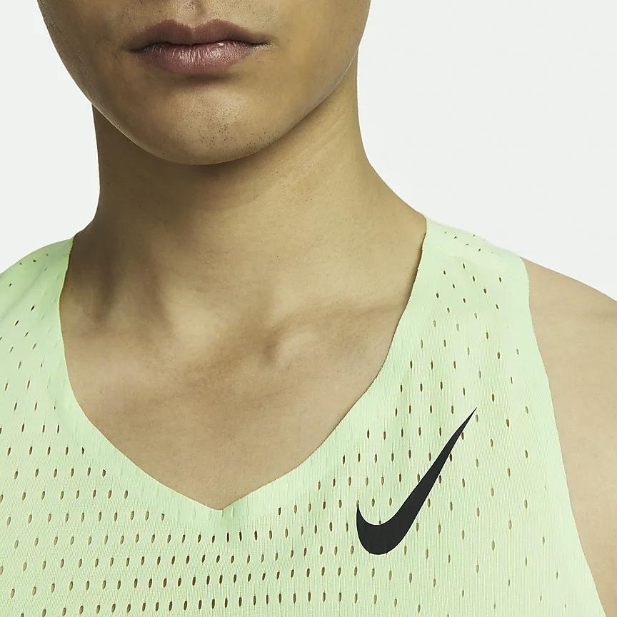 Nike Dri-FIT ADV Solid Quick-Dry Breathable Round Neck Sport Tank Top Men Tops Vapor-Green FN4232-376