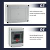 IP65 Waterproof Distribution Box HT-5/8/12/15/18/24 Way ABS Plastic Material Transparent Visual Window Wall-mounted Outdoor Use
