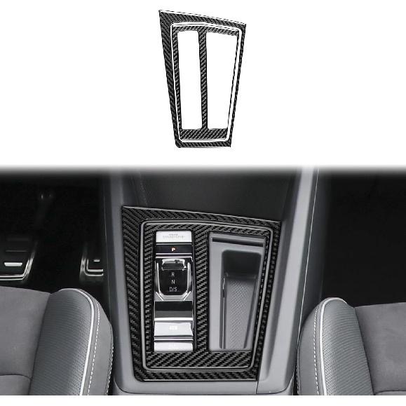 Real Carbon Fiber Car Interior Door Bowl Cover Trim Stickers Compatible with Volkswagen VW Golf 8 8.5 MK8 GTI 2021 2022 2023 Auto Accessories Decals