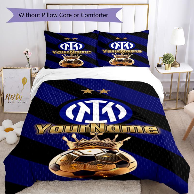 Inter Milan Customize your name Bedding Set Breathable Duvet Cover with Pillowcases Home Decoration Birthday Gift