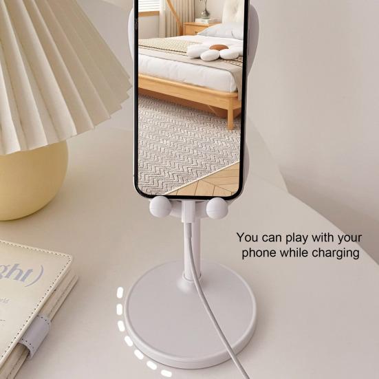 Desktop-Telefonhalter-Pad mit Schwamm, höhenverstellbar, multifunktional, platzsparend, kompakte Telefonhalterung