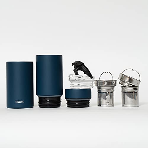 PRISMATE (Prismate) Fully Washable Stainless Steel Bottle with Two Filters and a Tumbler Cap, PR-SK041 (MO (Mocha))