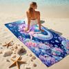1PC Custom Name Mermaid Fantasy Underwater World Beach Towel Highly Absorbent And Sand-Resistant Towel for Swimming, Pool, Yoga, And Travel Lightweigh