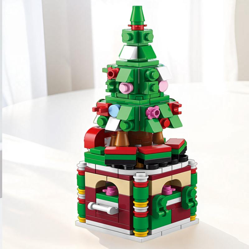 6-in-1 Weihnachts-Serie Bausteine Set Kreatives Winterdorf Haus Elch Zug Picknickwagen DIY Steine Spielzeug für Kinder Weihnachtsgeschenk