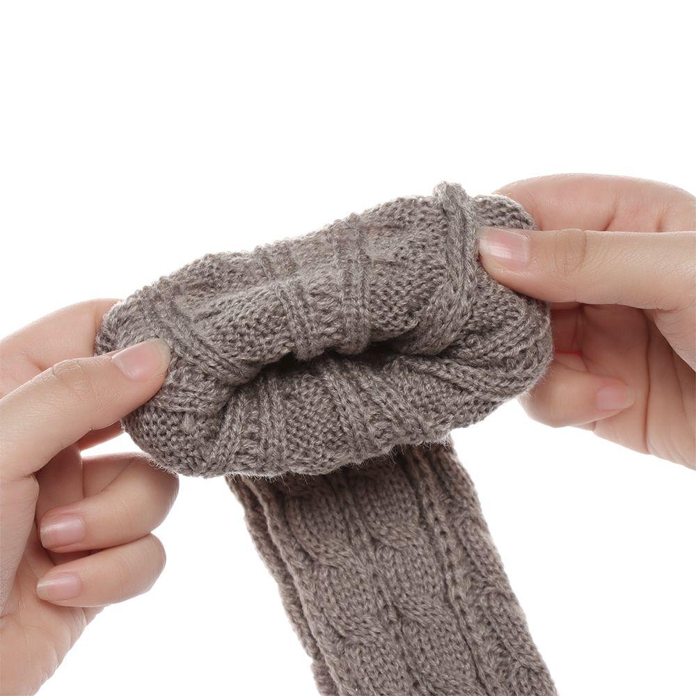 Fashion Autumn Winter Spring Button Wool Mittens Arm Warmers Long Gloves Knitted Gloves