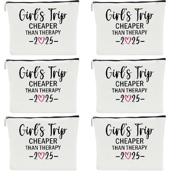2 PCS Travel Gifts for Women Girls Trip Gifts Girls Weekend Gifts Girls Trip Gifts Favors Makeup Bag Weekend Bags for Women Friend Sister Traveler